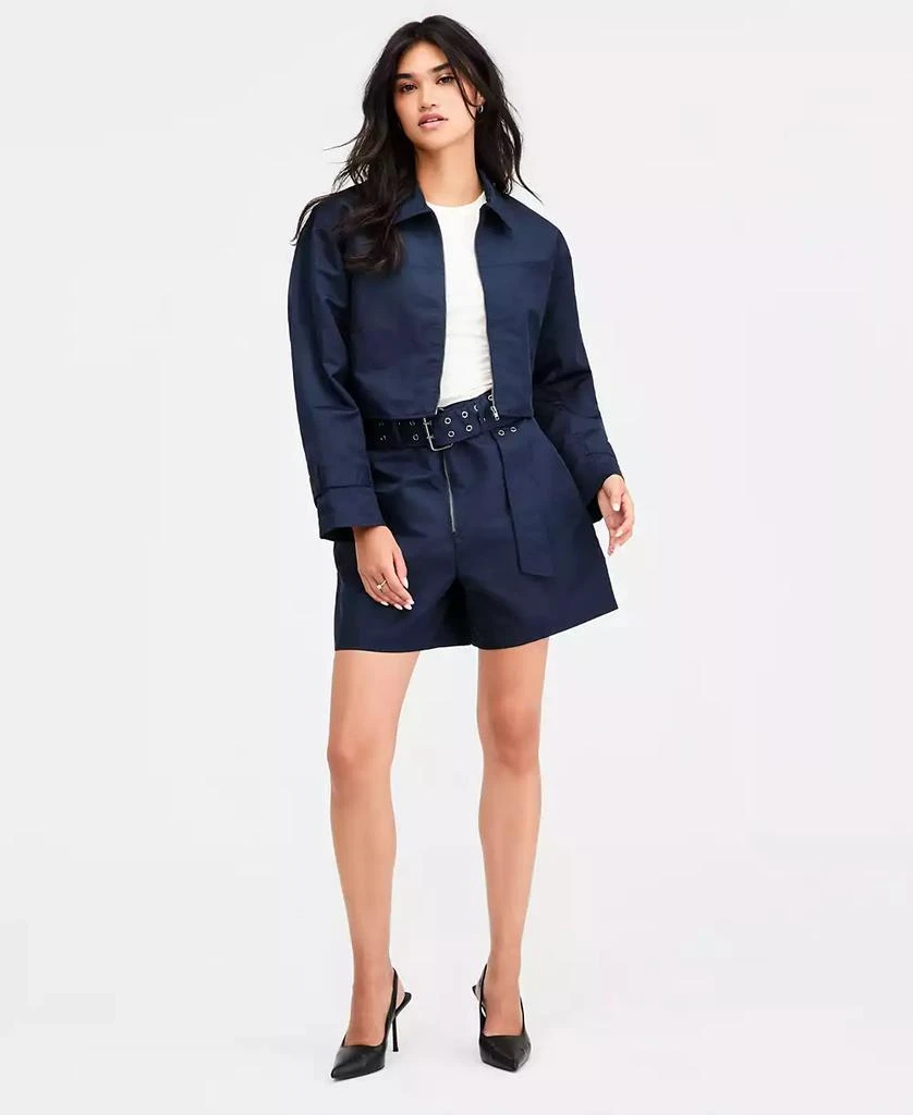 Bar III Women
s Cropped Belted-Cuff Jacket, Macy
s Exclusive 2
