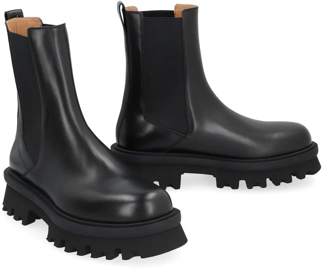Salvatore Ferragamo Salvatore Ferragamo Leather Chelsea Boots 3