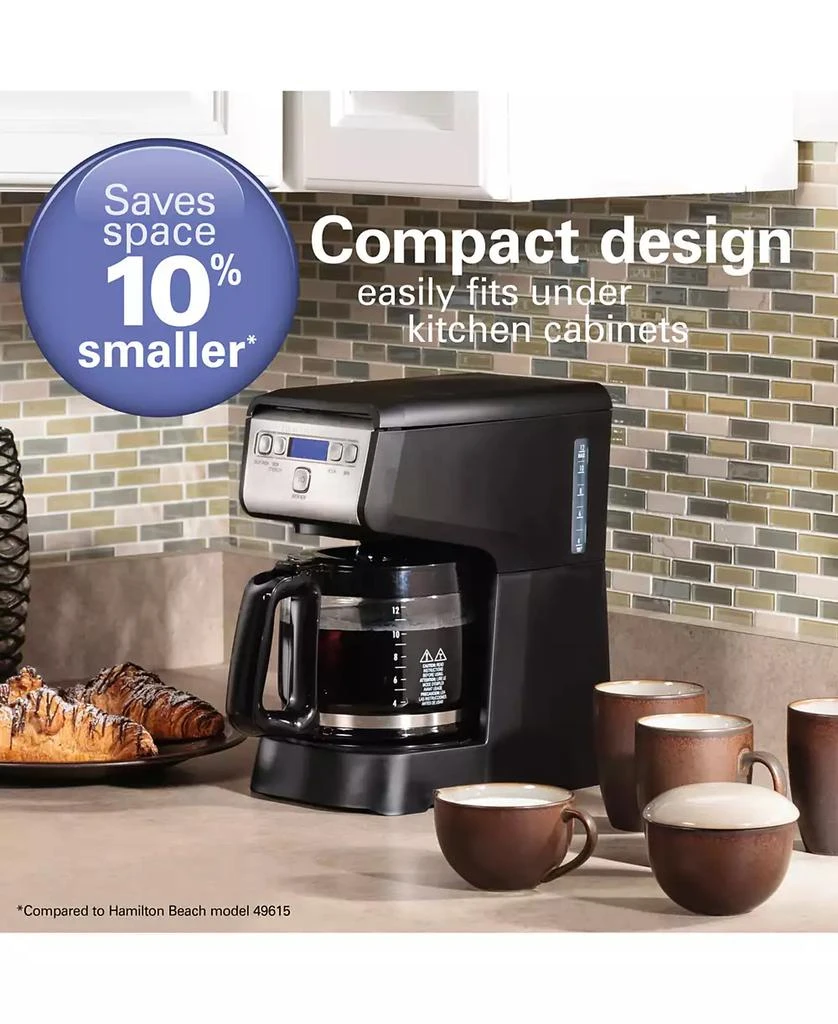 Hamilton Beach 12-Cup Compact Programmable Coffee Maker 6