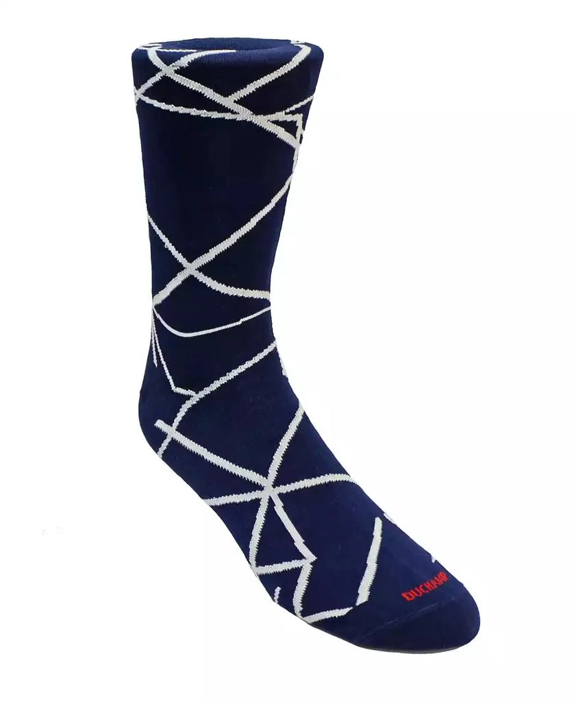 DUCHAMP LONDON Men's Line Design Dress Sock 1
