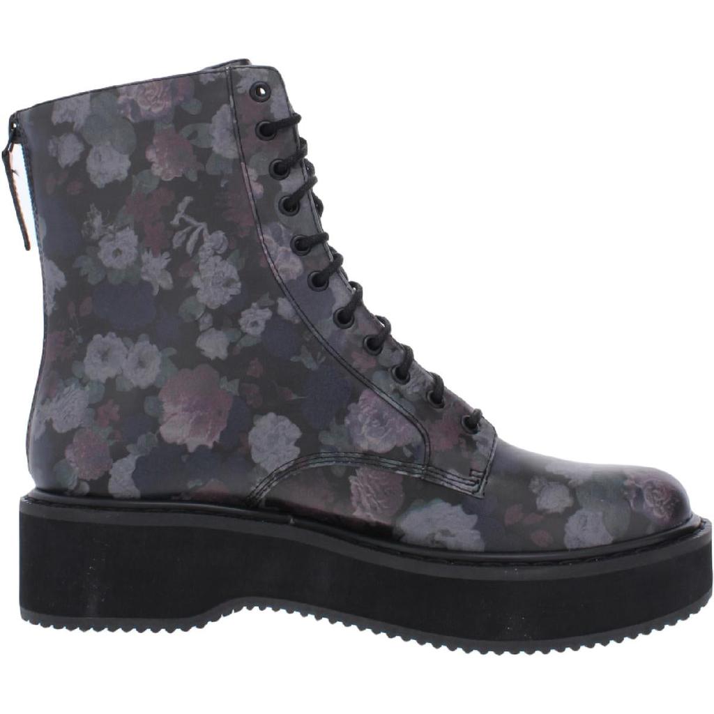 KENDALL & KYLIE Hunt Womens Faux Leather Round Toe Combat & Lace-up Boots
