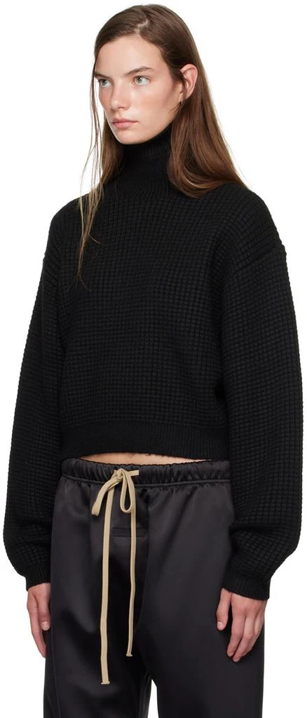 Essentials Black Cropped Turtleneck 4