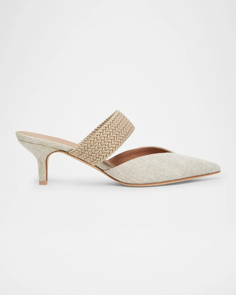 Malone Souliers Maisie Linen Strap Mules 1