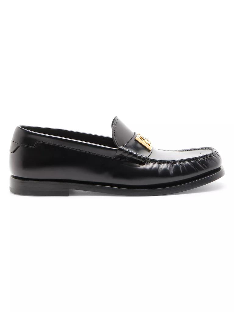 Dolce&Gabbana City Blanco Logo Leather Loafers