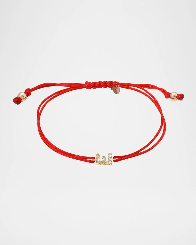 Zoe Lev 14K Gold Diamond Initial Fortune Bracelet, A to Z