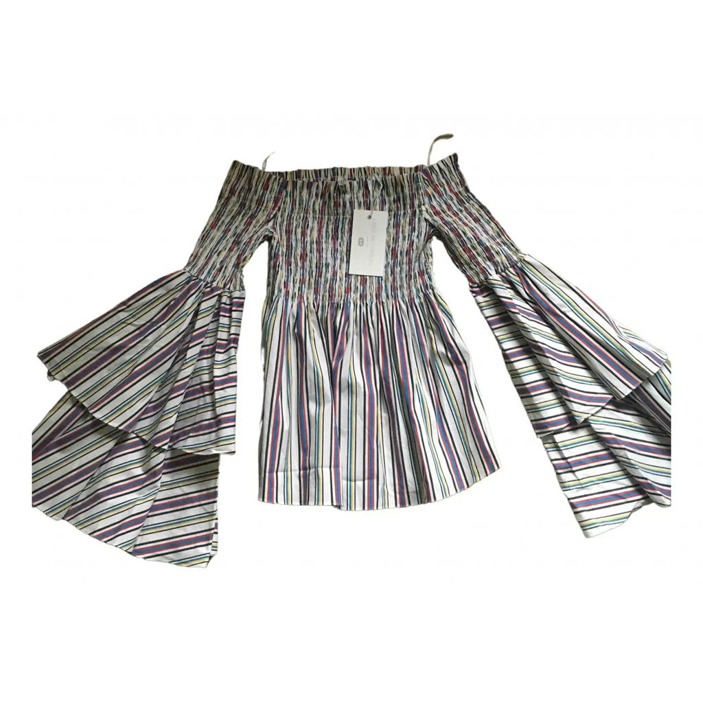 CAROLINE CONSTAS Caroline Constas White Cotton Top 1