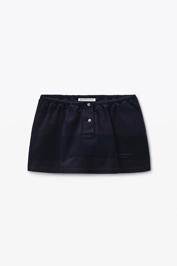 Alexander Wang black striped deconstructed miniskirt