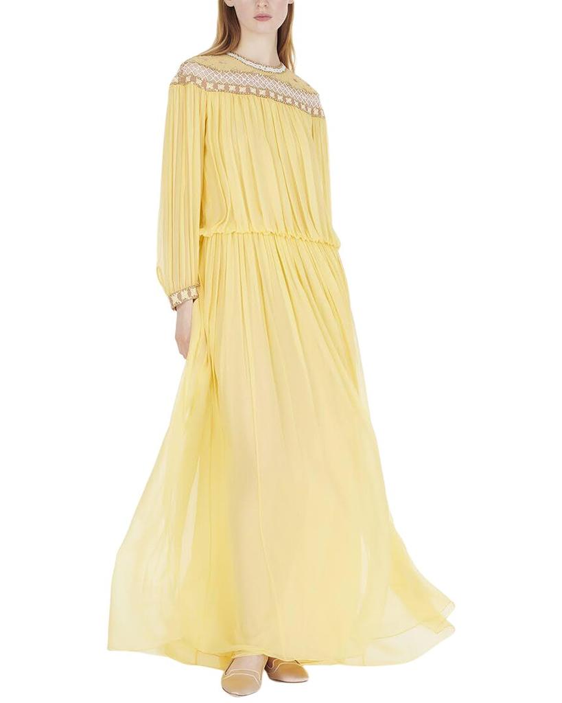 ADAM LIPPES Yoke Silk Dress