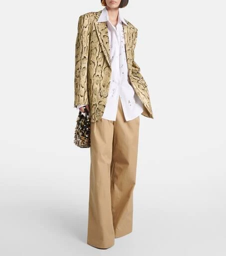 Dries Van Noten Low-rise cotton twill wide-leg pants 2