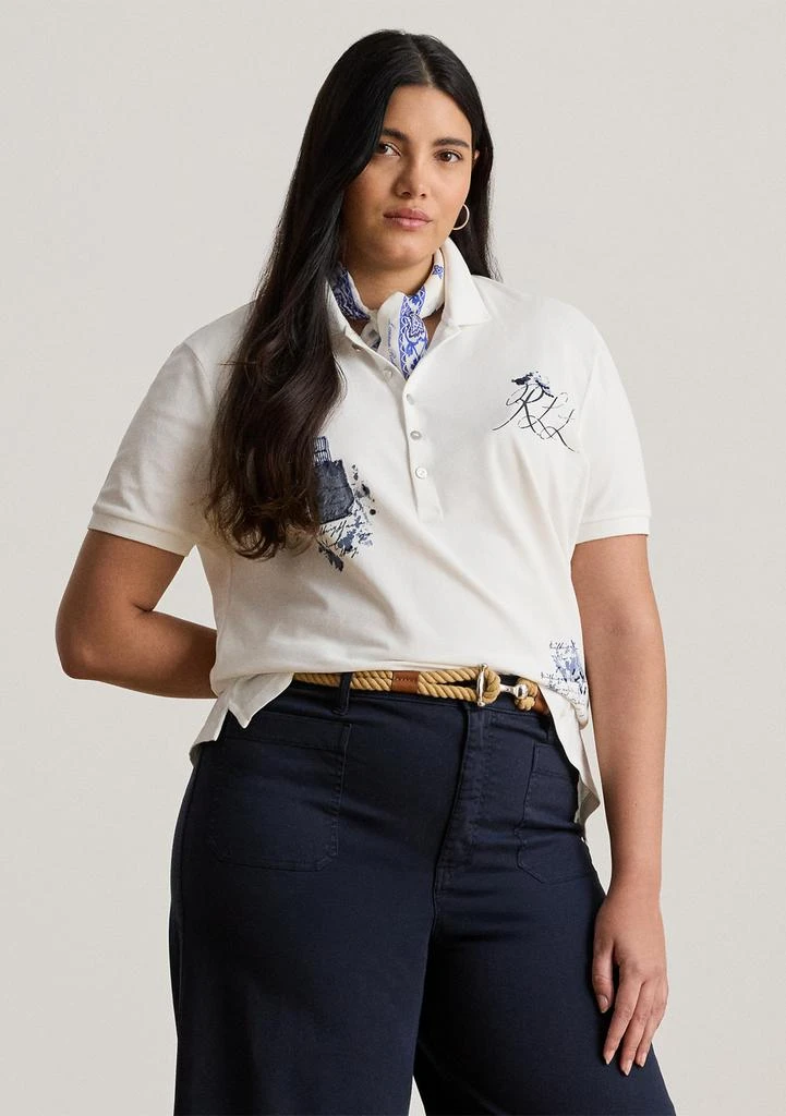 Plus Size Patchwork Piqué Polo Shirt – On Sale Now with Up to 60