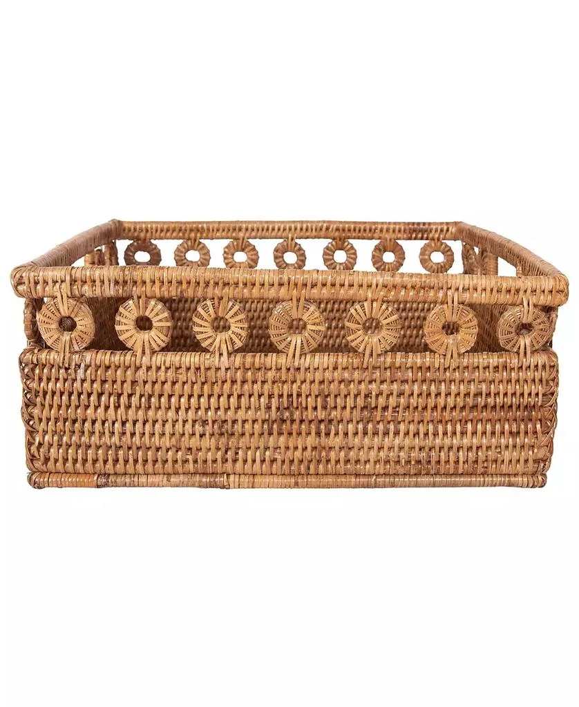 Artifacts Trading Company Inna Design Rectangle Basket with Cutout Handles 3