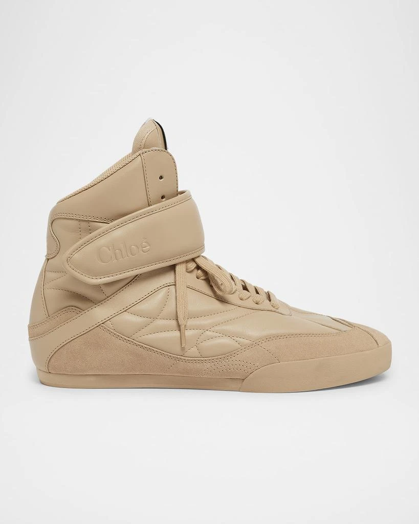 Chloé Kick Leather High-Top Sneakers 1