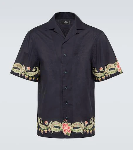ETRO Floral cotton bowling shirt 1