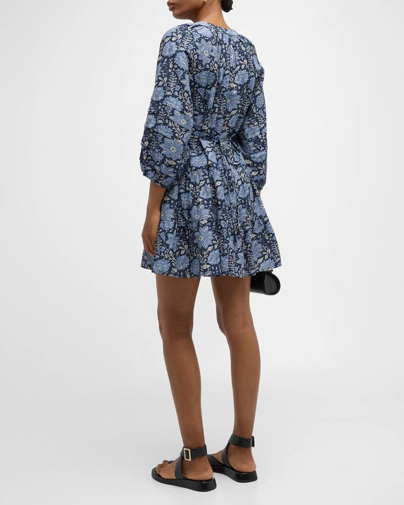Apiece Apart Alessa Floral-Print Blouson-Sleeve Mini Dress 4