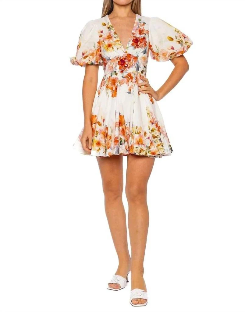 Hemant & Nandita Hemant & Nandita - Saba Puff Sleeve Mini Dress 4