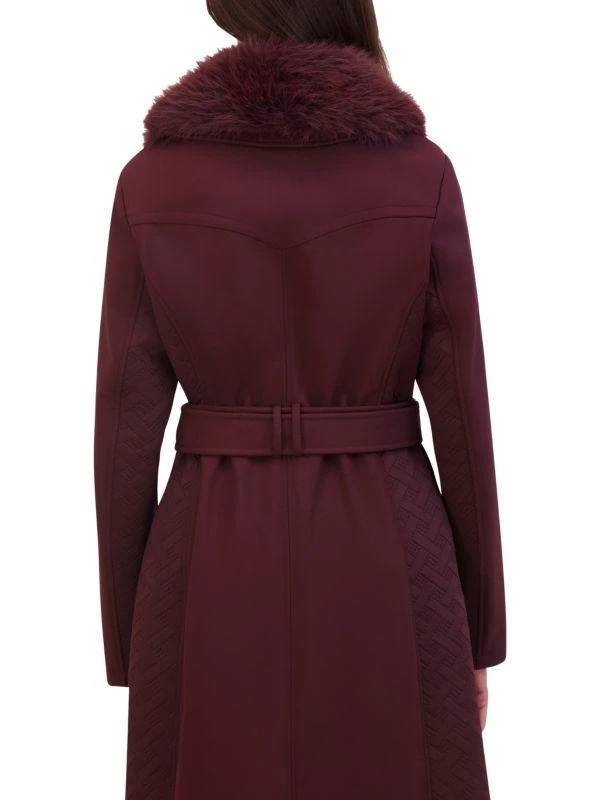 Kenneth Cole Belted Faux Fur Coat 2