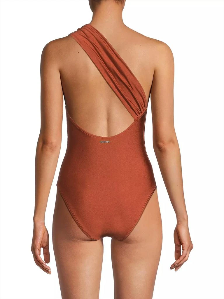 Milly Sam Gloss One-Shoulder One-Piece Swimsuit 5