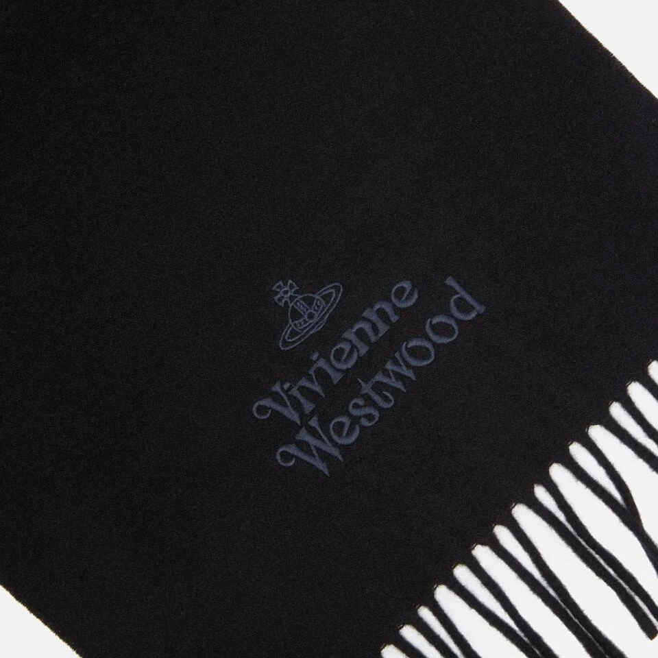 Vivienne Westwood Vivienne Westwood Embroidered Logo Wool Scarf 3