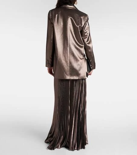 Max Mara Edro silk-blend lamé blazer 3