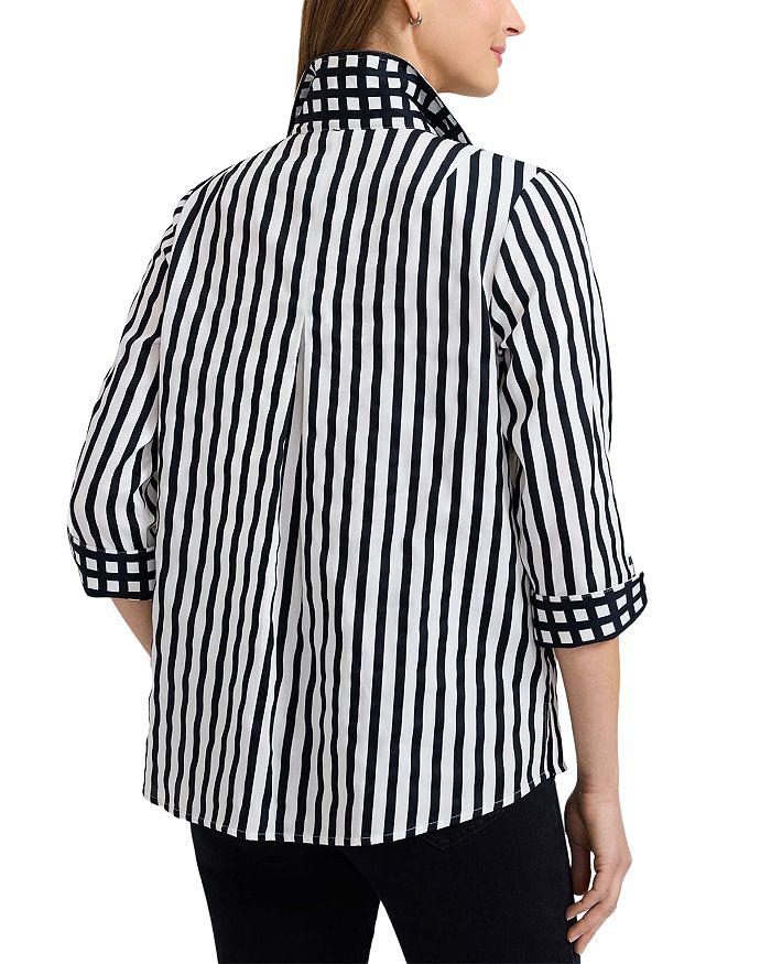 FOXCROFT Agnes Long Sleeve Striped Cotton Shirt