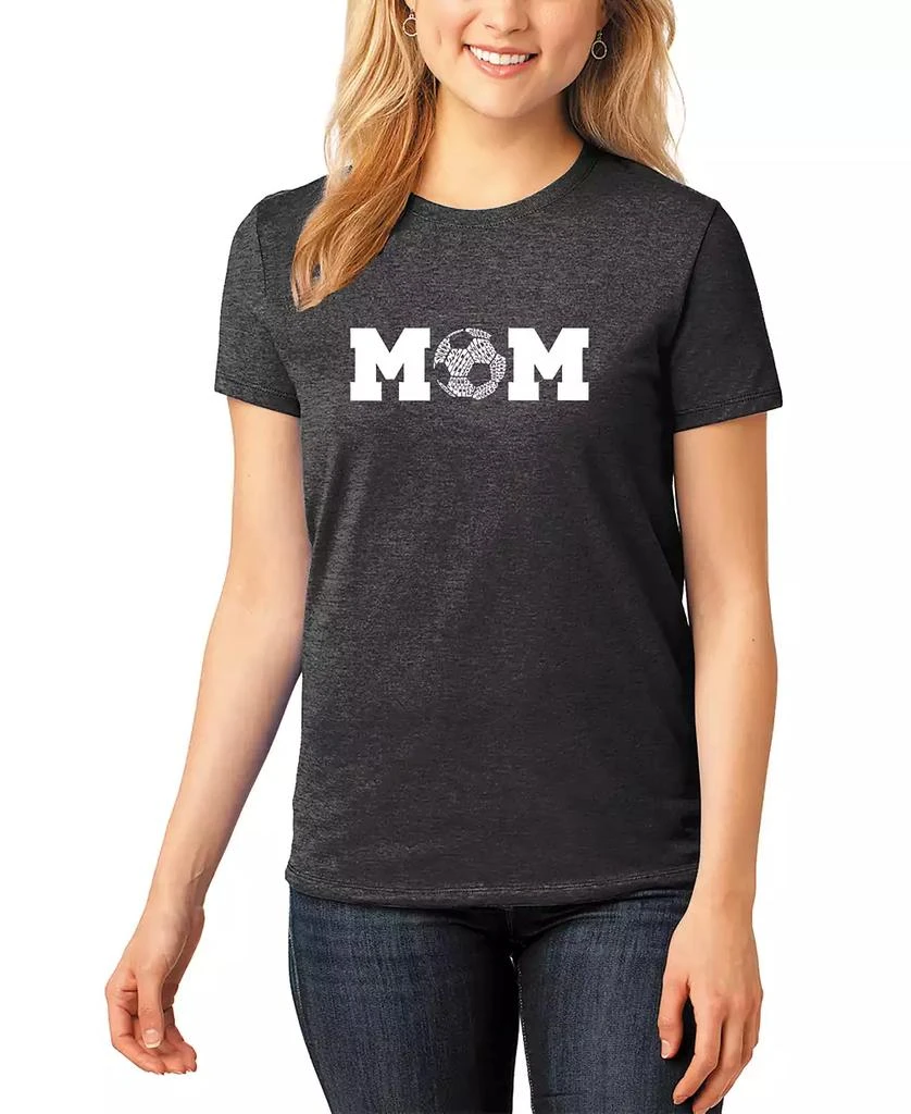 LA Pop Art Women's Soccer Mom Premium Blend Word Art T-Shirt 1