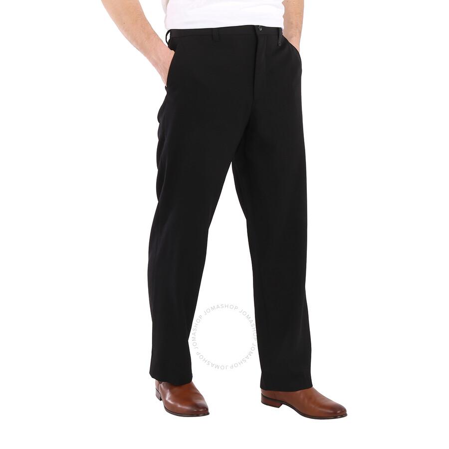 Burberry Black Wool Cut-out Wide-leg Trousers