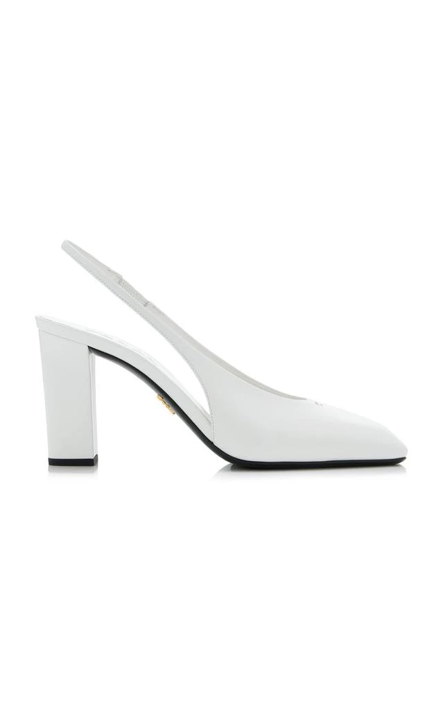 Prada Prada - Leather Slingback Pumps - White - IT 40 - Moda Operandi 1