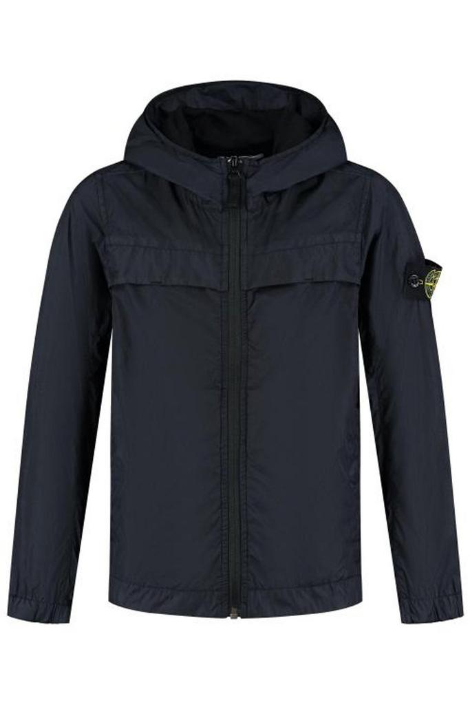 Shop Stone Island Junior Compass Patch Hooded Jacket on Sale