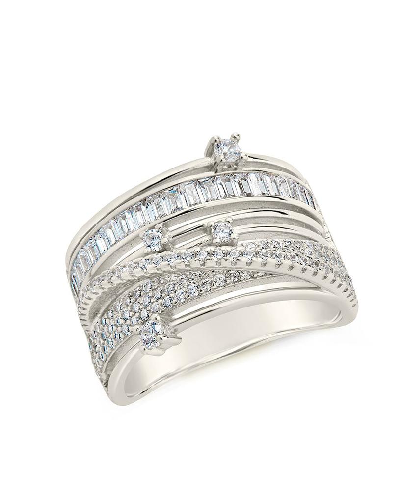 Sterling Forever Raven Stacked Ring