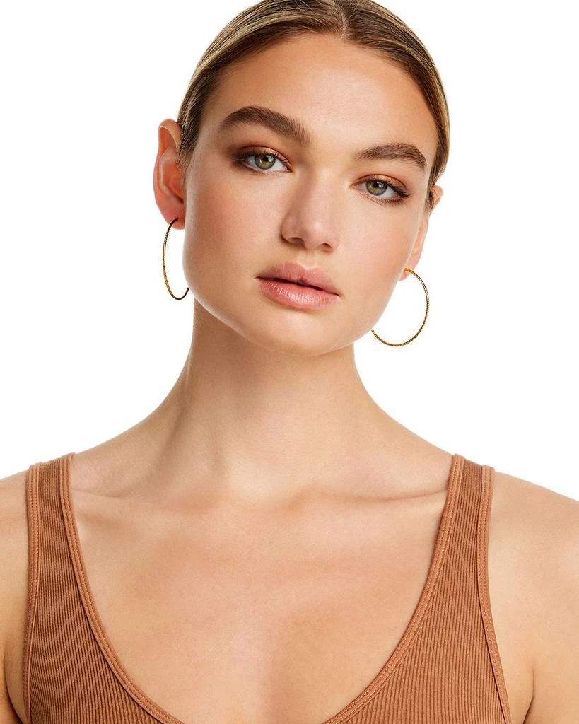 Bloomingdale's 14K Yellow Gold Twisted Endless Hoop Earrings 2