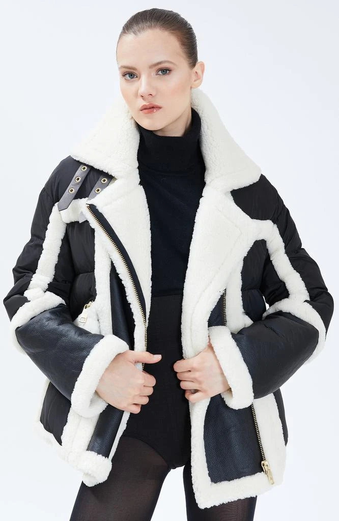 Nicole Benisti Womens Garnier Shearling Puffer Jacket 1