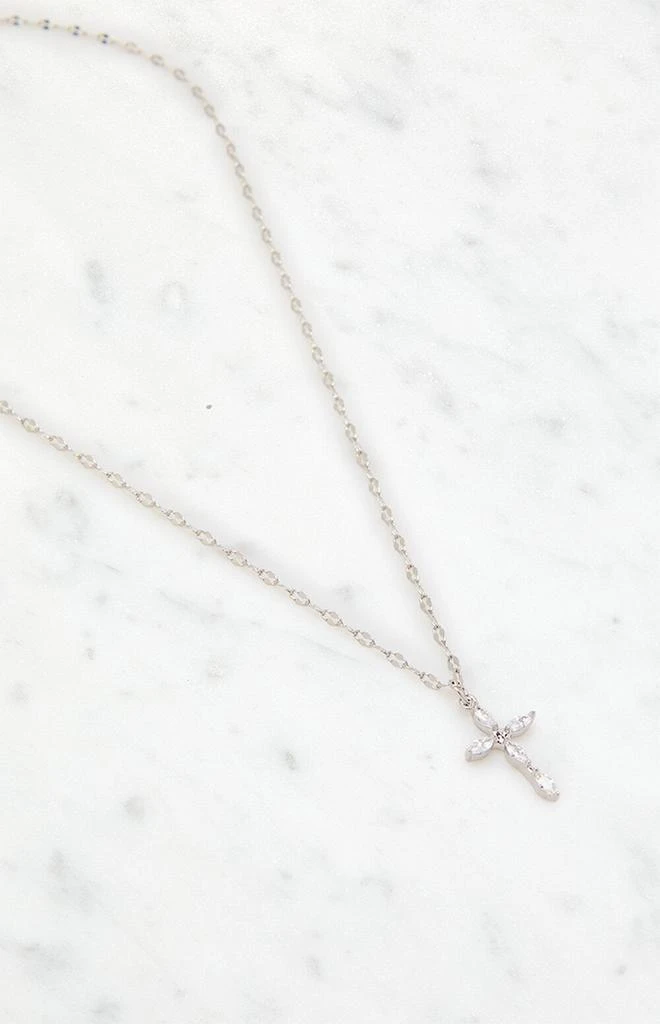 John Galt Rhinestone Cross Necklace 2