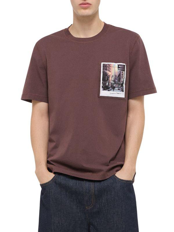 Helmut Lang Postcard Cotton Crewneck T-Shirt