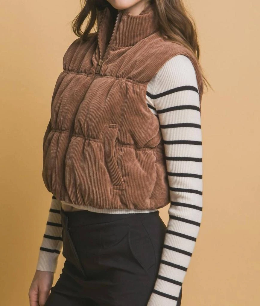 LOVE TREE Love Tree - Puffer Szn Corduroy Vest 4