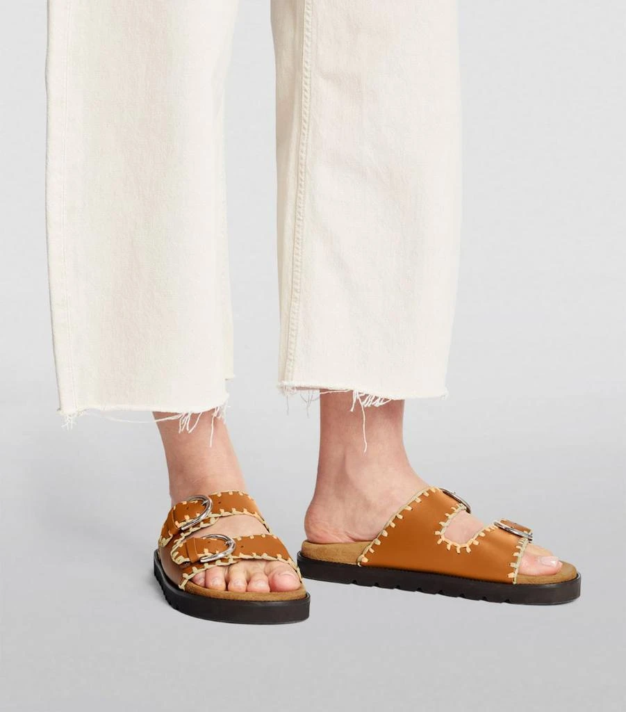 Weekend Max Mara Leather Buckled Sandals 2