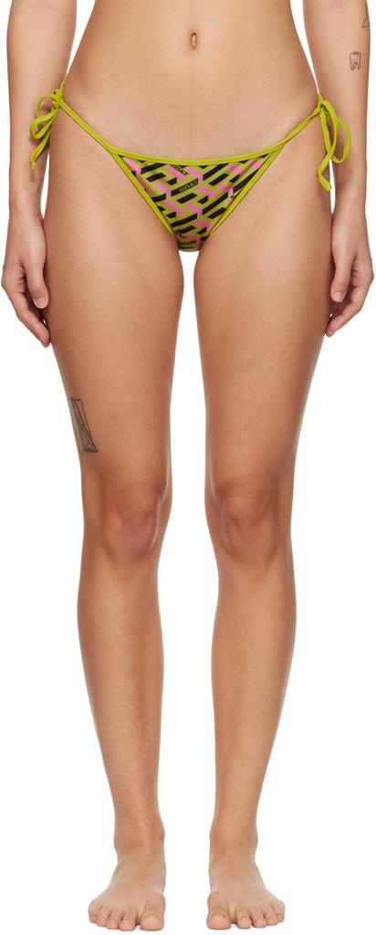 Shop Vita Versace Treasure Print Swim Bikini Top on Sale at