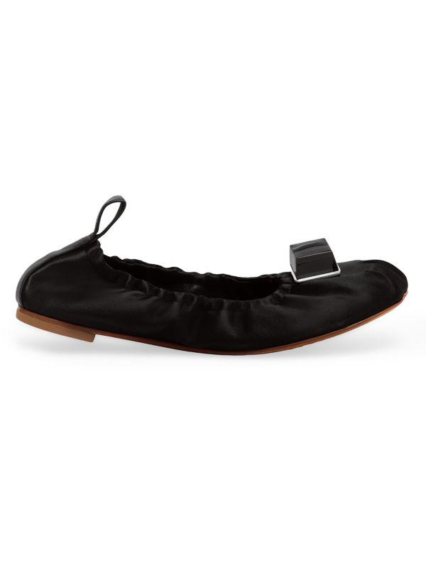 Paul Andrew Season Three Ballet Cube Satin Ballerina Flats