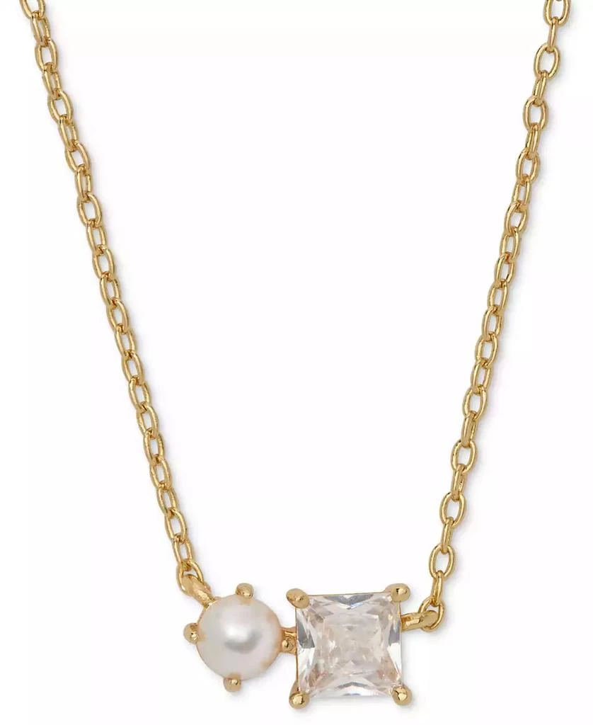 Kate Spade Cubic Zirconia and Imitation Pearl Dear Bestie Pendant Necklace