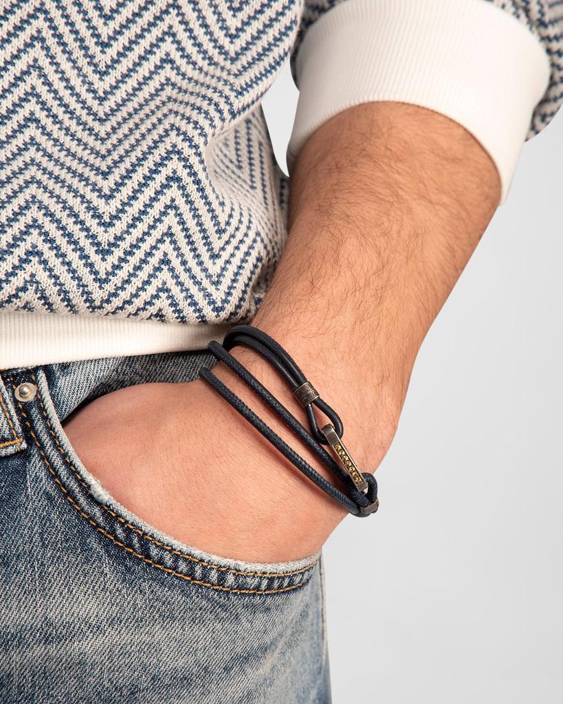 Marco Dal Maso Men's Lash Multi Wrap Smooth Leather Bracelet