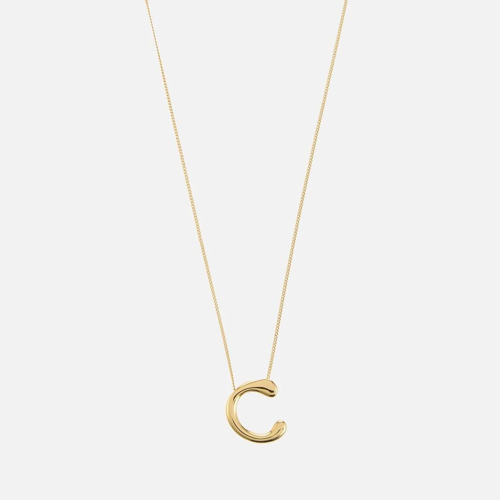 ASTRID & MIYU Astrid & Miyu Initial Bold 18K Gold-Plated Necklace 2