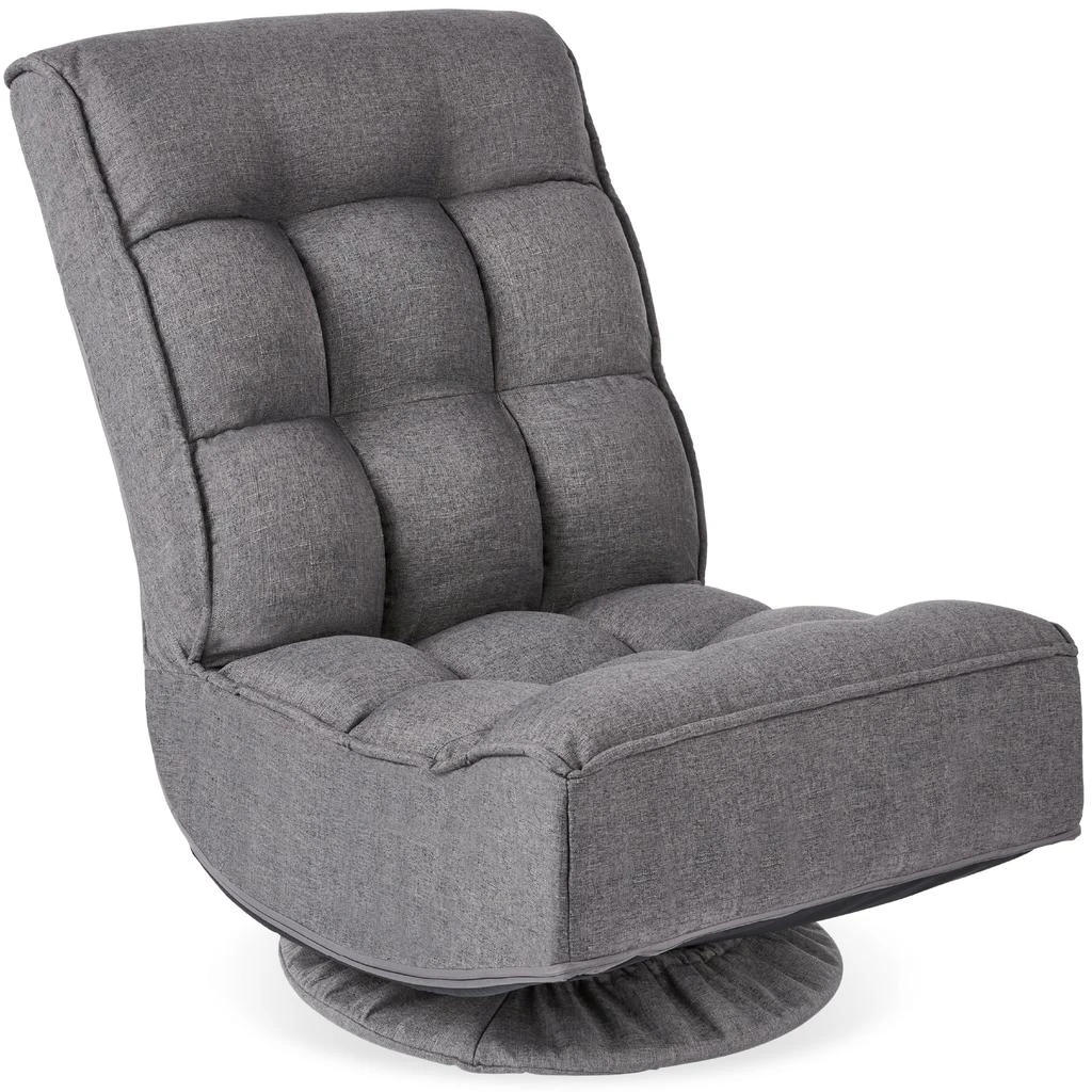 Best Choice Products Folding Floor Gaming Chair for Home, Office w/ 360-Degree Swivel, 4 Positions 12