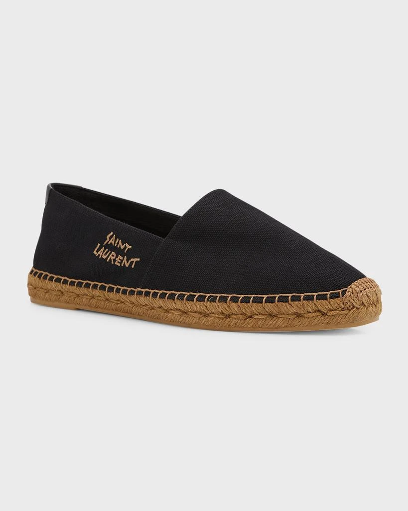Yves Saint Laurent Men's Logo-Stitched Canvas Espadrilles 3