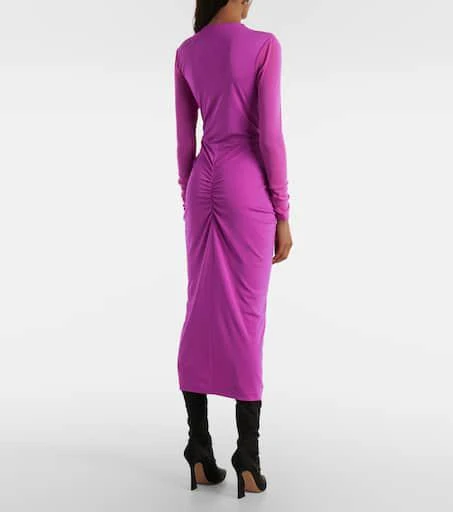 Diane von Furstenberg Hades gathered jersey midi dress 3