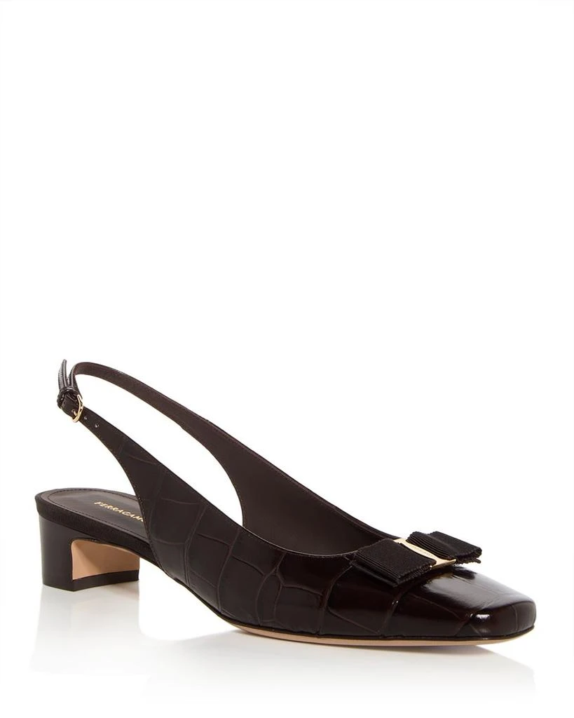 Salvatore Ferragamo Women's Rivada Bow Slingback Pumps 1