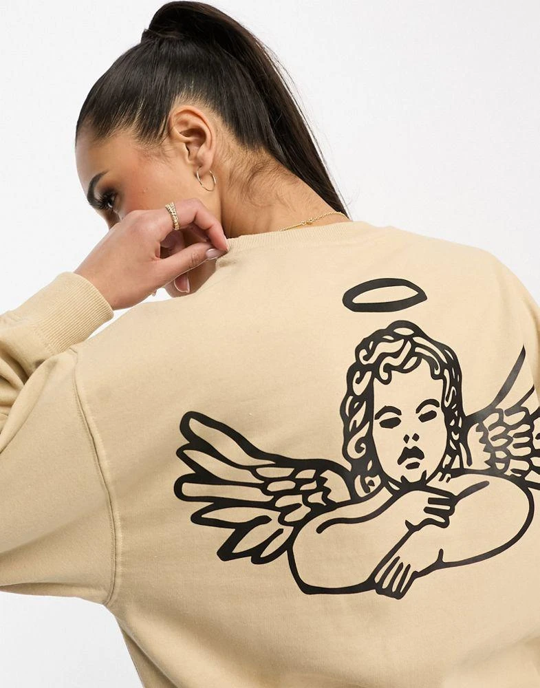 Honour HNR LDN angel numbers sweatshirt in natural 3