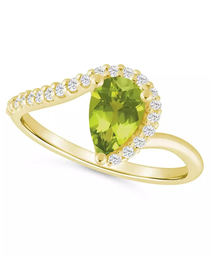 Macy
s London Blue Topaz (1-1/20 ct. t.w.) and Diamond Ring (1/5 ct. t.w.) in 10k Yellow Gold