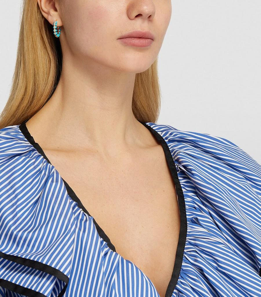 L'ATELIER NAWBAR Yellow Gold, Diamond and Enamel The Cobalt Hoop Earrings 5