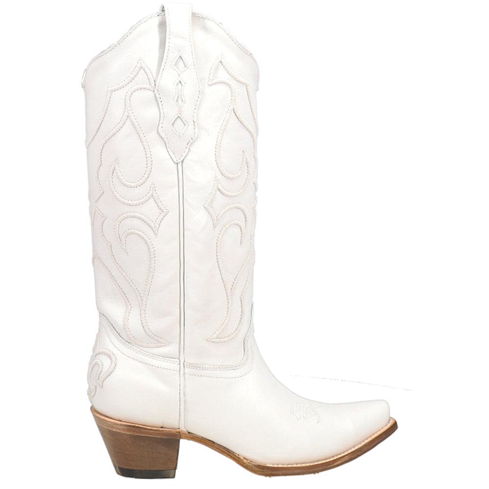 Corral Boots White Embroidered Snip Toe Cowboy Boots