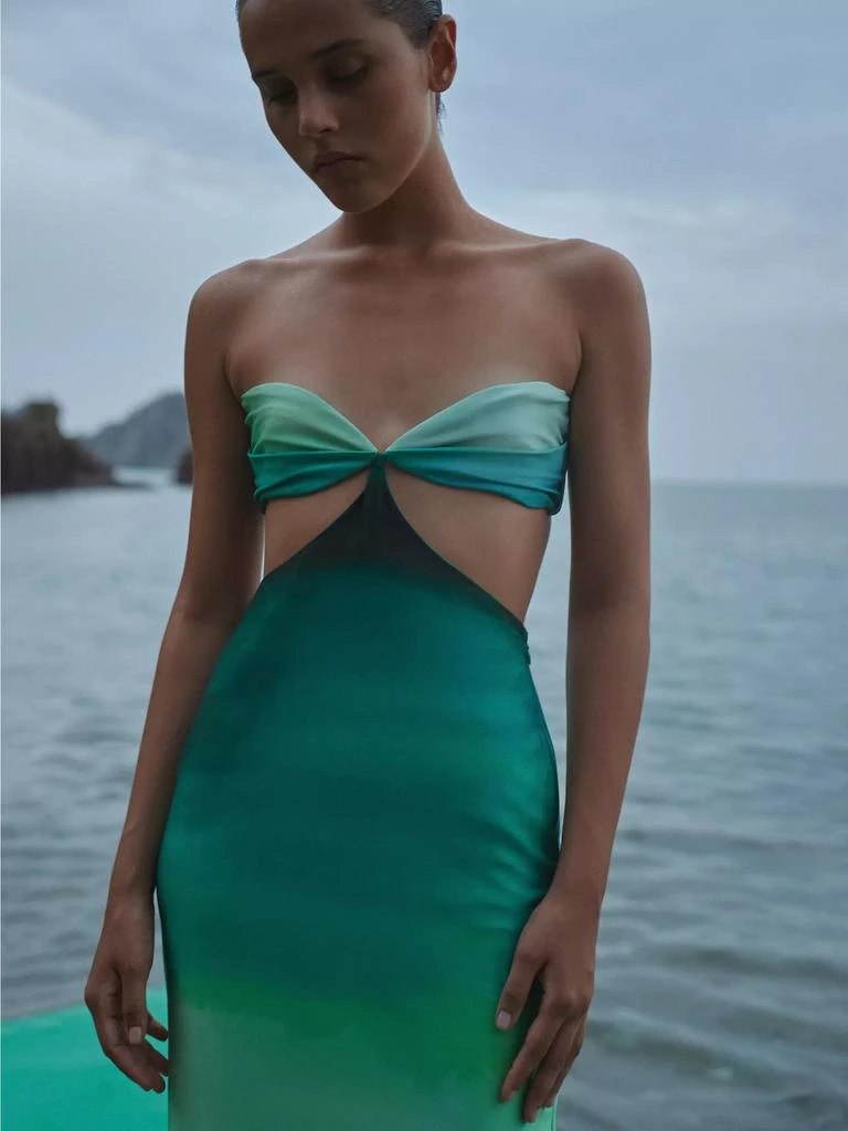 Baobab Islote Riri Ombré Strapless Maxi Dress 4