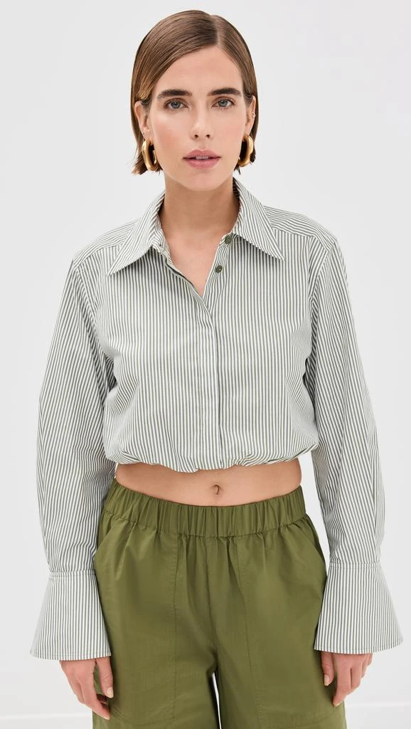 SIMKHAI Blythe Cropped Button Down Top 8